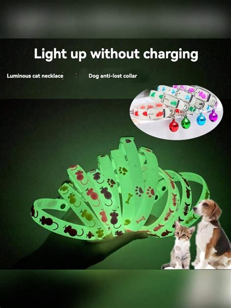 1pc Night Reflective & Anti-Loss Collar With Fluorescent Bell