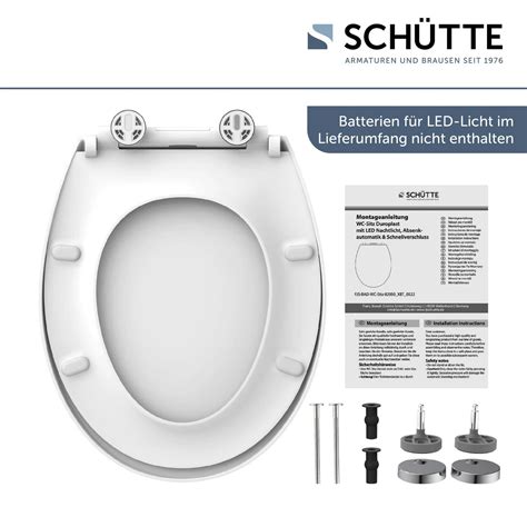 Sch Tte Wc Sitz Mit Absenkautomatik Schnellverschluss Oval Duroplast