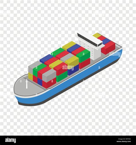 Delivery Cargo Ship Icon Isometric Of Delivery Cargo Ship Vector Icon