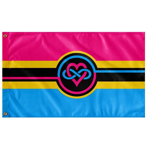 Polyamory Pride V4 Pansexual Wall Flag Single Reverse Etsy