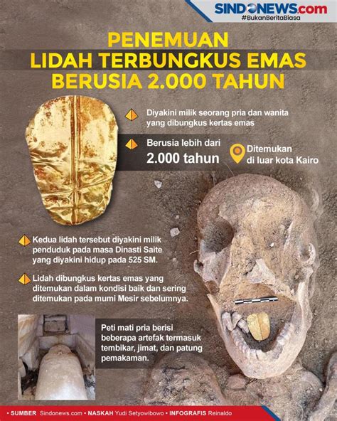 SINDO Hi Lite Lidah Terbungkus Emas Berusia 2 000 Tahun Ditemukan