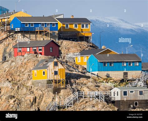 Small Town Of Uummannaq In Northwest Greenland Denmark Stock Photo Alamy