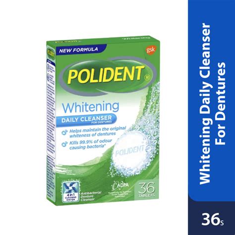 Polident Daily Cleanser For Dentures Whitening 36s Alpro Pharmacy