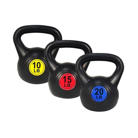 GIANNA Kettlebell Set of 3 - Wide Grip Kettlebell Exercise Fitness