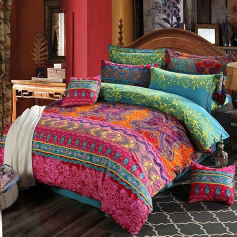 Loussiesd Bohemian Duvet Cover Set Boho Exotic Bedding Set King Size Southwestern Bedspread