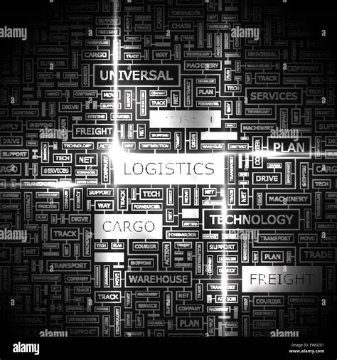 Logistics Word Cloud Illustration Tag Cloud Concept Collage Stock