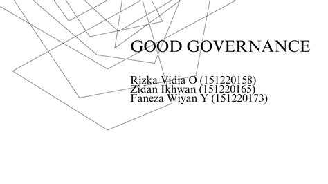 Good Governance Youtube