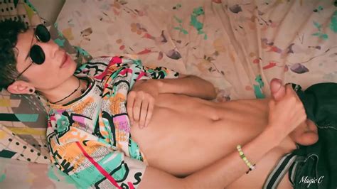 Hot Latino Twink Magic C Jerking His Big Cock After College And Swallowing His Cum Gay Porn