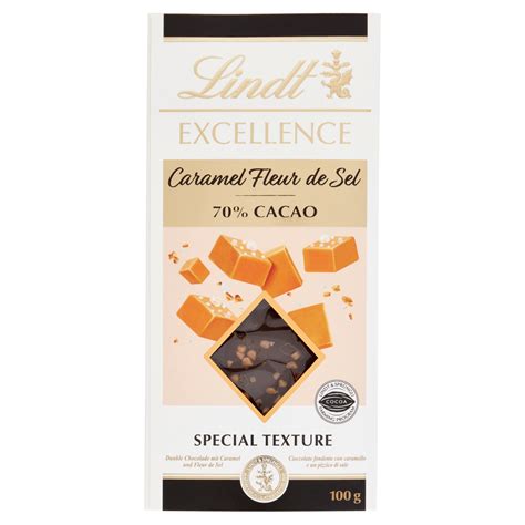 Lindt Excellence Tavoletta Cioccolato Fondente Caramello E Sale 100 G