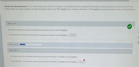 Solved Check Our Blood Pressure In A Recent Study The Chegg