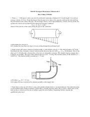 Hw Transport Phenomena Homework Due Friday