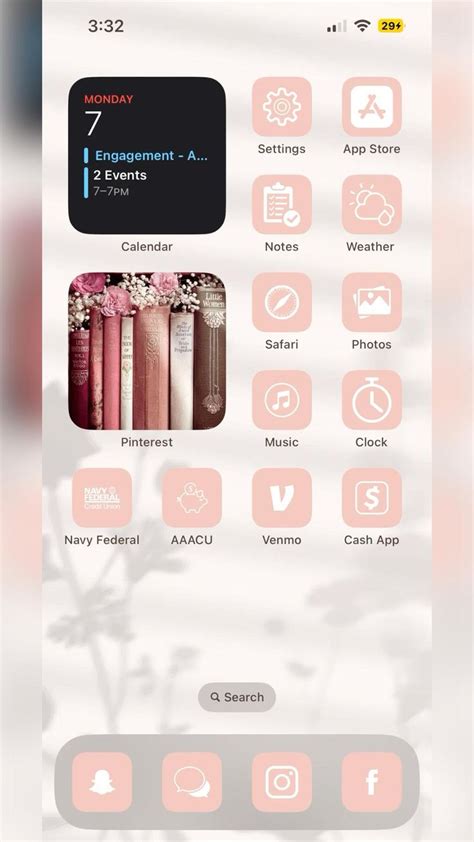 Iphone Wallpaper Pink Aesthetic App Icons Ios Home Screen Aesthetic