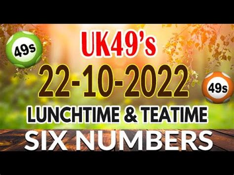 Uk S Lunchtime Teatime Lotto Prediction October Uk S Today