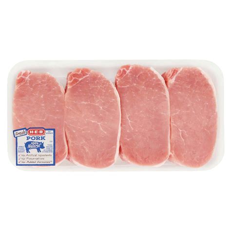 H E B Boneless Center Loin Pork Chops Thick Cut Shop Pork At H E B