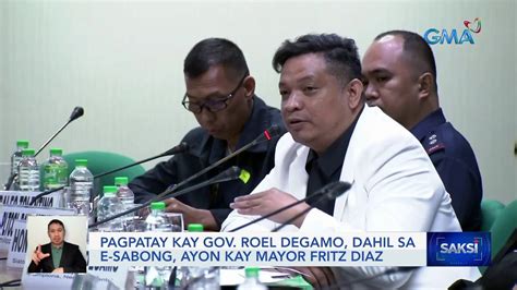 Pagpatay Kay Gov Roel Degamo Dahil Sa E Sabong Ayon Kay Mayor Fritz