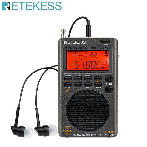 Retekess TR110 Radios Portatil AM FM Multibanda Rechargeable Ham Radio