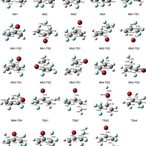 Optimized Geometries Of Intermediates And Transition States In Btp