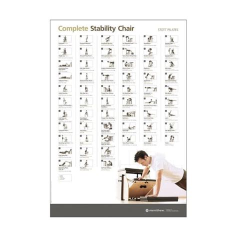 Wall Chart Complete Stability Chair Workout Chart Pilates Pilates