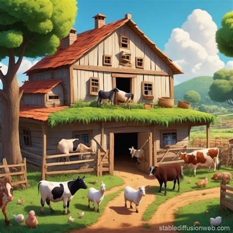Animated Farm Interior Stable Diffusion Online