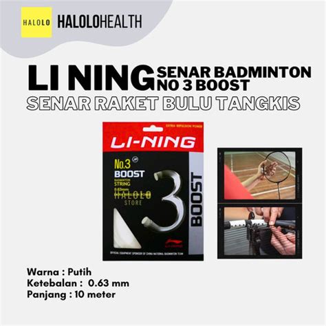 Promo Senar Badminton Li Ning No 3 Li Ning Boost String Raket Bulu