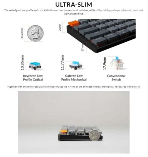Promo 100 Produk Ori Keychron K7 65 Layout Hot Swappable White