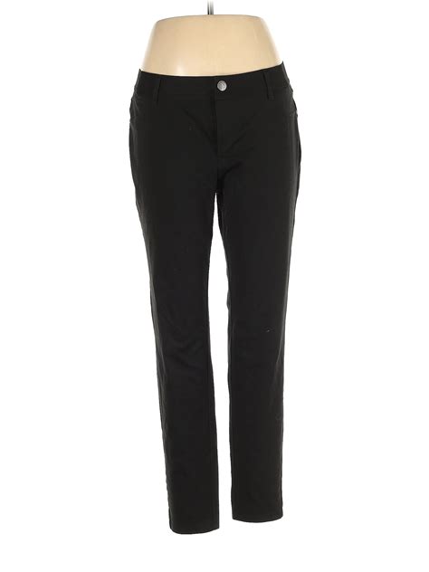 Simply Vera Vera Wang Solid Black Casual Pants Size L 56 Off Thredup