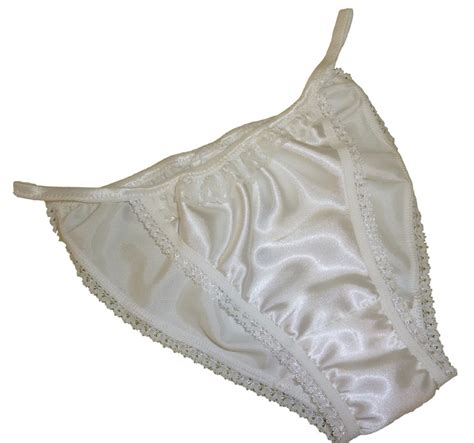 Shiny Satin Lace Tanga Panties String Bikini Made In France Etsy