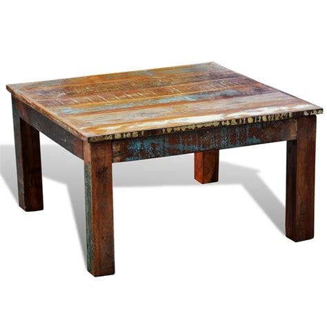 vidaXL Coffee Table Square Reclaimed Wood - Wood Factory Furniture