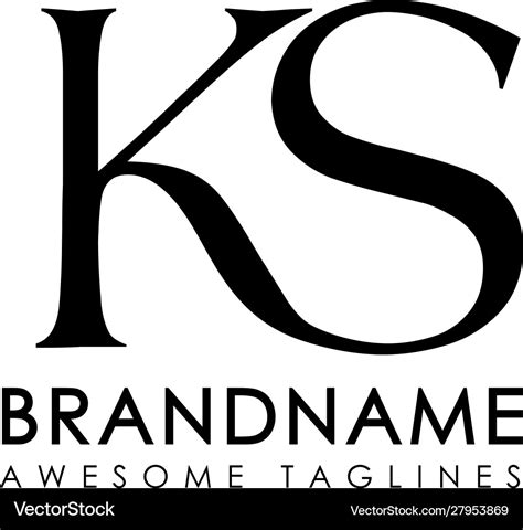 Letters Ks Logo Monogram Royalty Free Vector Image