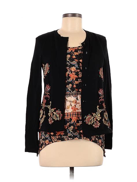 Desigual Floral Black Long Sleeve Top Size Xs 71 Off Thredup