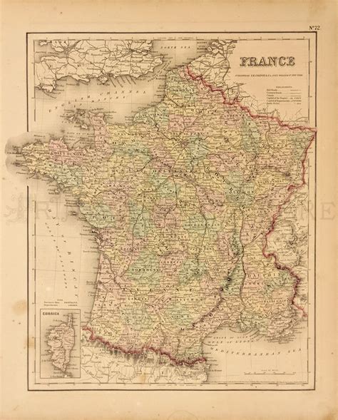 Prints Old And Rare France Antique Maps And Prints