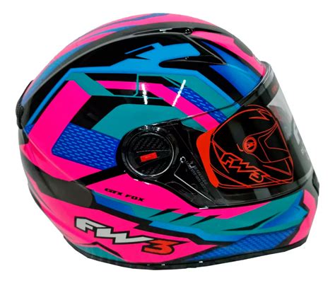 Capacete Moto Fechado Gtx Fox Fw3 Óculos Fumê Várias Cores Auto Equip