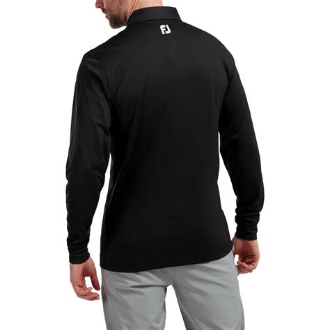 Footjoy Mens Long Sleeve Thermolite Smooth Pique Polo Shirt