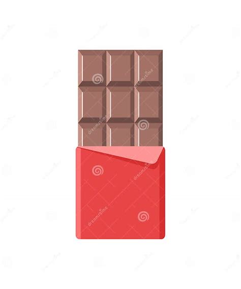 Chocolate Bar Icon Open Tasty Milk Chocolate In Foil Packaging Flat