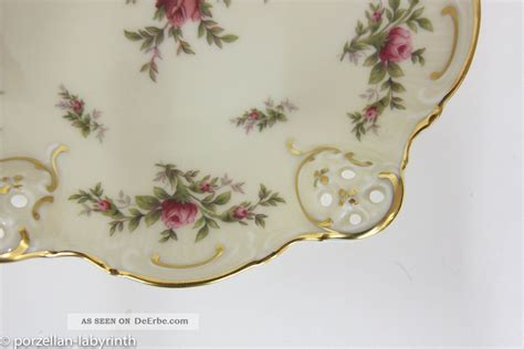 3 Schalen Teller Schale Rosenthal Sanssouci Moosrose Moliere Elfenbein