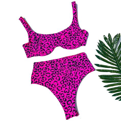 BIQUINI ALICE ONÇA ROSA NEON HOT S CÓS Kariocas