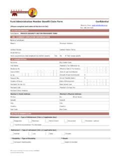 Fund Administration Member Benefit Claim Form Preview Fund