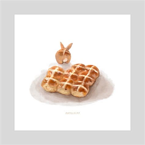 Hot Cross Bunny An Art Print By Artelo Cat INPRNT