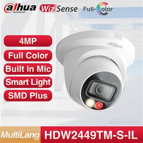 Dahua 4MP 4K Smart Dual Light Network Camera WizSense SMD, 03/10/2024