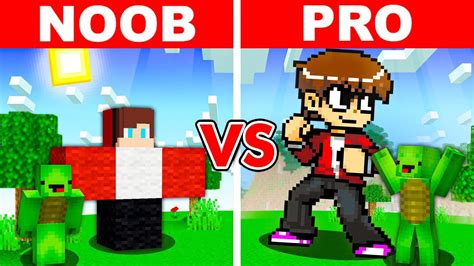 JJ And Mikey Build Challenge NOOB Vs PRO HACKER Maizen Mizen Mazien