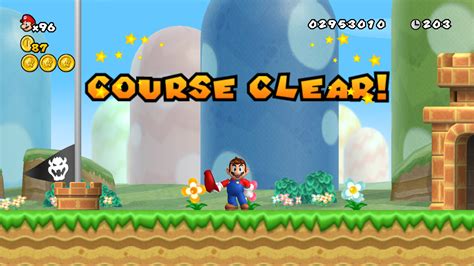 File Nsmbw Mario Level Complete Screenshot Png Super Mario Wiki The