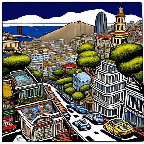 Lexica Maximalist Chaotic Lombard Street San Francisco Birds Eye