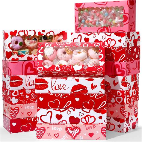 Amazon Skyygemm Pcs Valentine S Day Bakery Treat Boxes