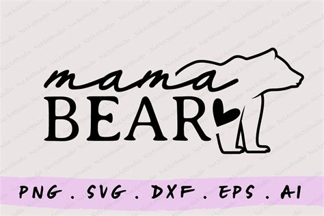 Mama Bear Svg Mommy Svg Mom Life Svg Graphic By Netartstudio