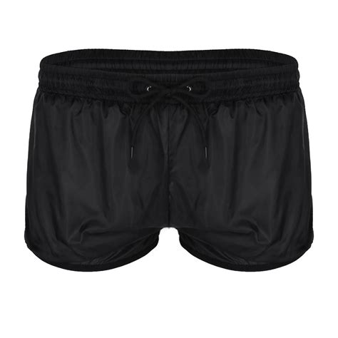Linjinx Men S See Through Sheer Boxer Briefs Underwear Drawstring Swim Trunks Bikini Swimwear