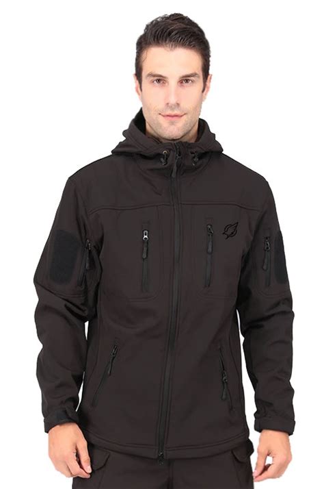 Мужская куртка тактическая Eagle JA-01-0 Soft Shell с флисом Черная XXL ...