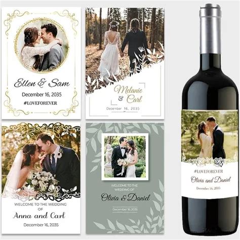 Custom Wedding Wine Bottle Gifts