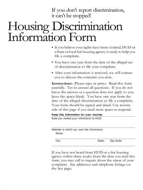 Hud Complaint Form Pdf Fill Out And Sign Online Dochub