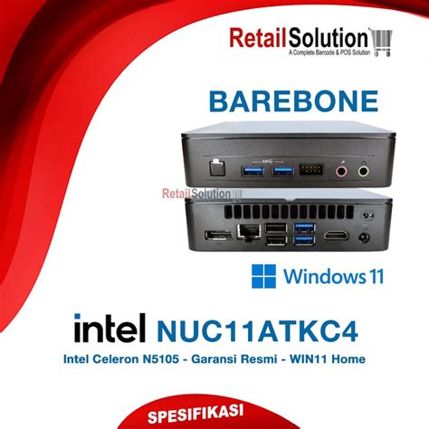 Jual Bundle Intel NUC NUC11ATKC4 Mini PC Kit Windows 11 Original