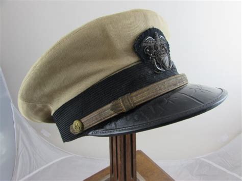 Ww Us Navy Junior Officer S Visor Hat Antiqurio Antiques